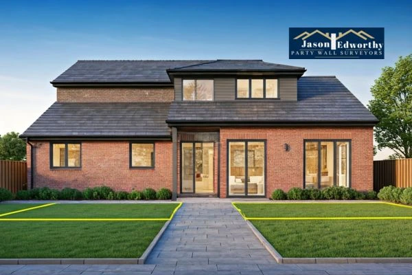 Home extension focusing on boundary line High Wycombe